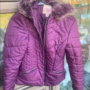 Beautiful purple warm Hoodie Jacket sz(small)used $8.00